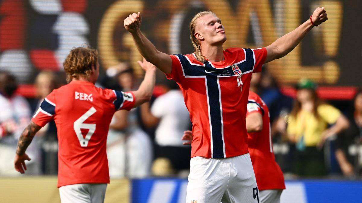 Erling Haaland lidera a Noruega a cuartos de final tras eliminar a Brasil