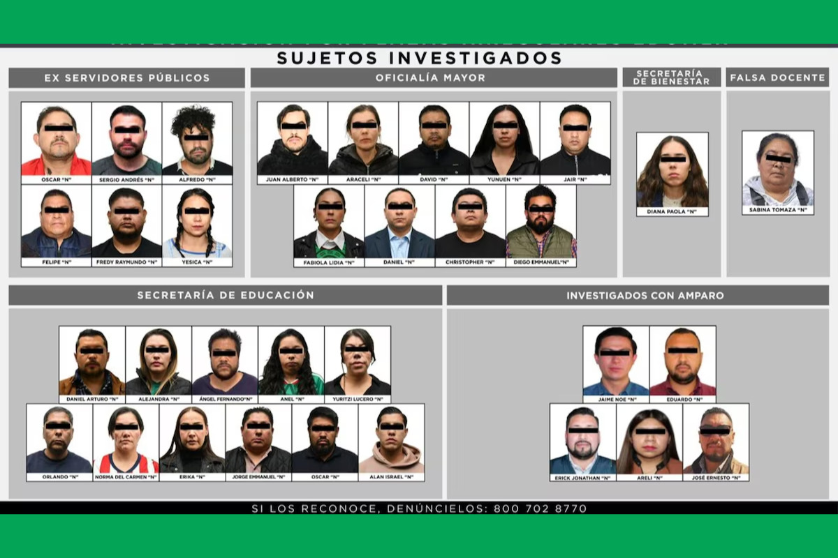 Caen 26 por red de "aviadores" y plazas fantasma en el Estado de México