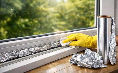Expertos recomiendan limpiar los rieles de las ventanas con papel aluminio