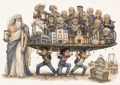 Cronos - Caricatura editorial... El peso del mañana