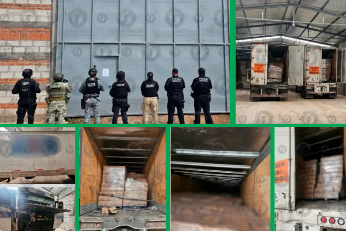 Descubren almacén oculto con cerveza robada y vehículos en Guanajuato