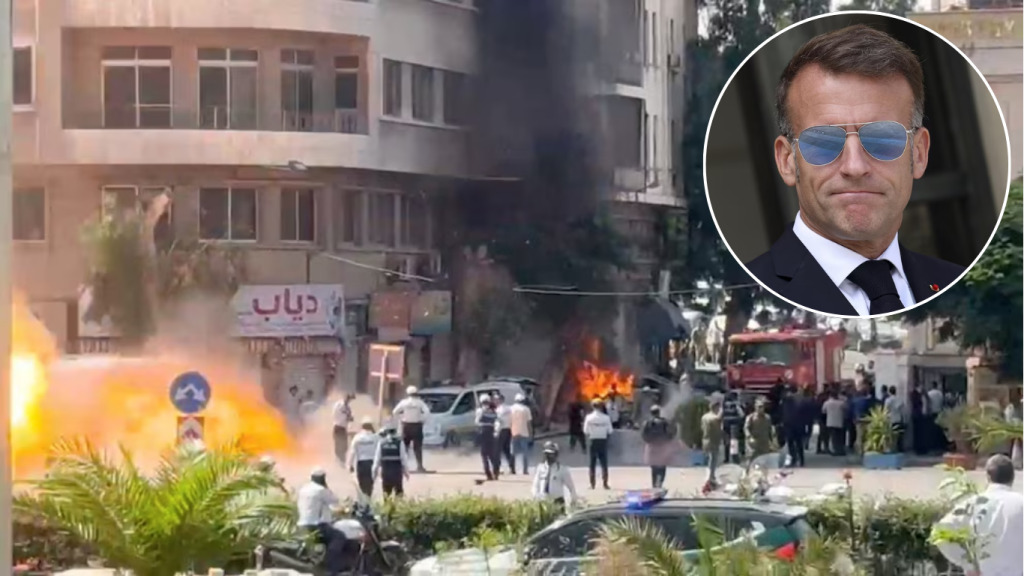 Macron mantiene agenda en Siria pese a explosiones con 18 heridos