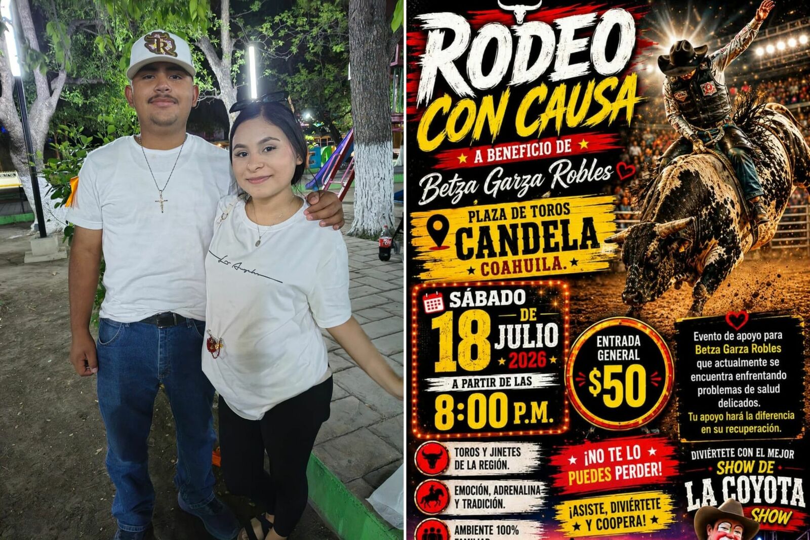 Rodeo con causa busca dar esperanza a Betzabeth y sus gemelitas