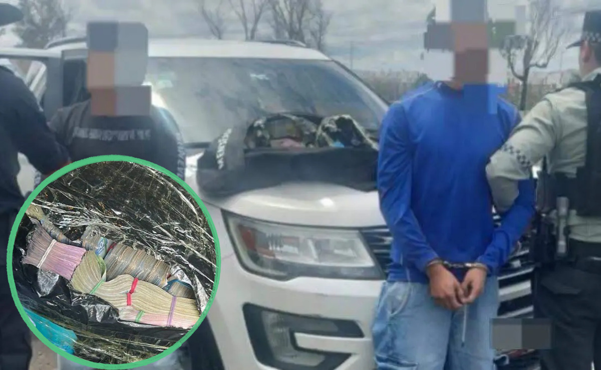 Aseguran 1.6 millones de pesos y detienen a dos personas en Guanajuato