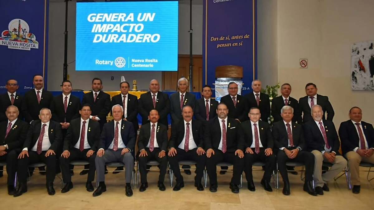 El Club Rotario Nueva Rosita Centenario renovó su liderazgo y reconoció proyectos sociales que beneficiaron a sectores vulnerables durante el periodo