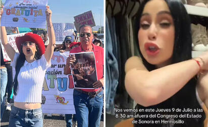 Lupita Villalobos encabezó una movilización en Hermosillo para exigir que la educación inicial en Sonora sea obligatoria, gratuita y acorde con la Constitución