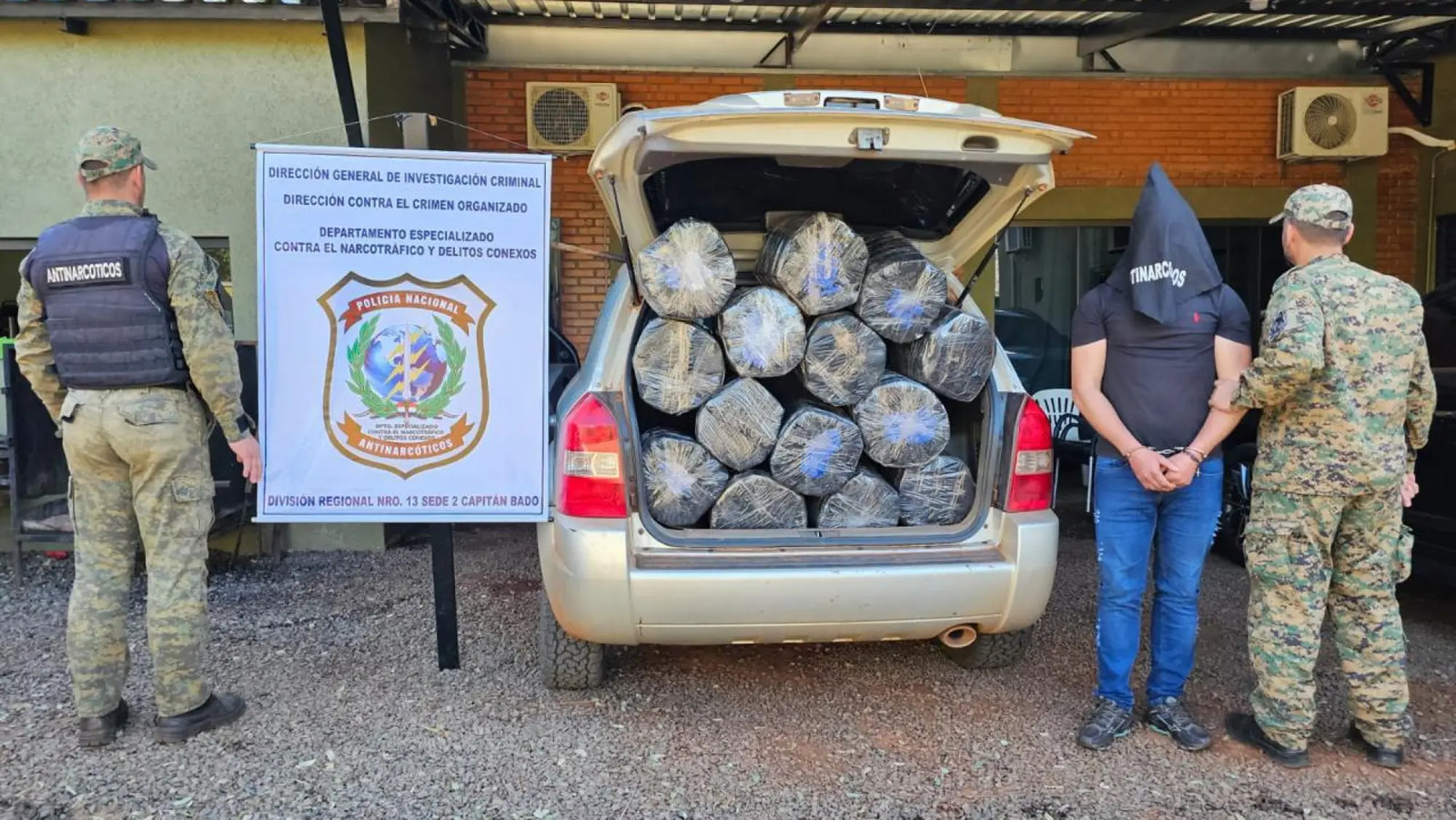 Incautan más de 2.500 kilos de marihuana en Amambay destinados a Brasil