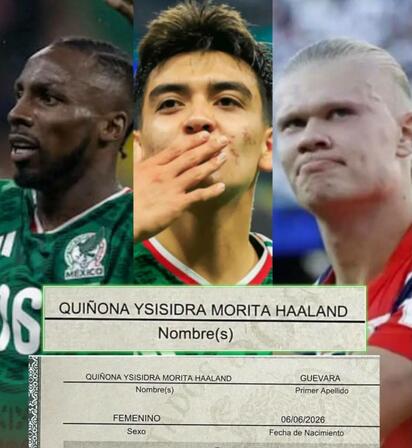 virales Registran a menor en México con los nombres de pila de Haaland