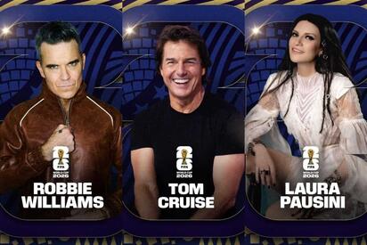 FIFA confirma a Tom Cruise, Laura Pausini y Robbie Williams para la clausura del Mundial