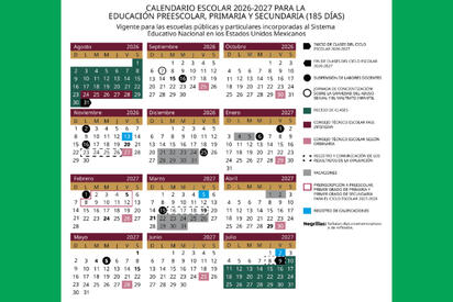 SEP confirma inicio de clases y días de descanso para ciclo escolar 2026-2027