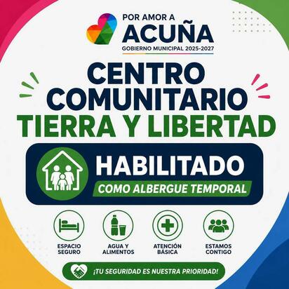 Protección Civil mantiene disponible albergue para familias afectadas por lluvias