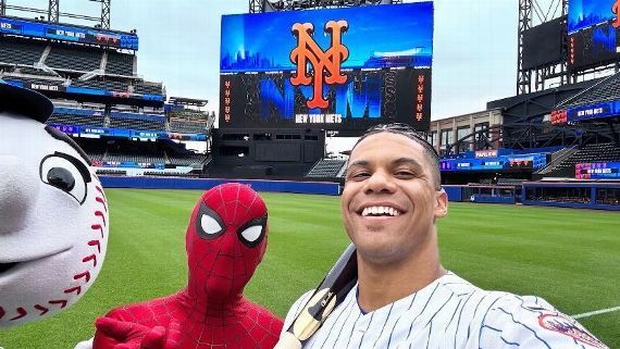 Juan Soto protagoniza comercial con Spider-Man y Mr. Met para nueva película de Marvel