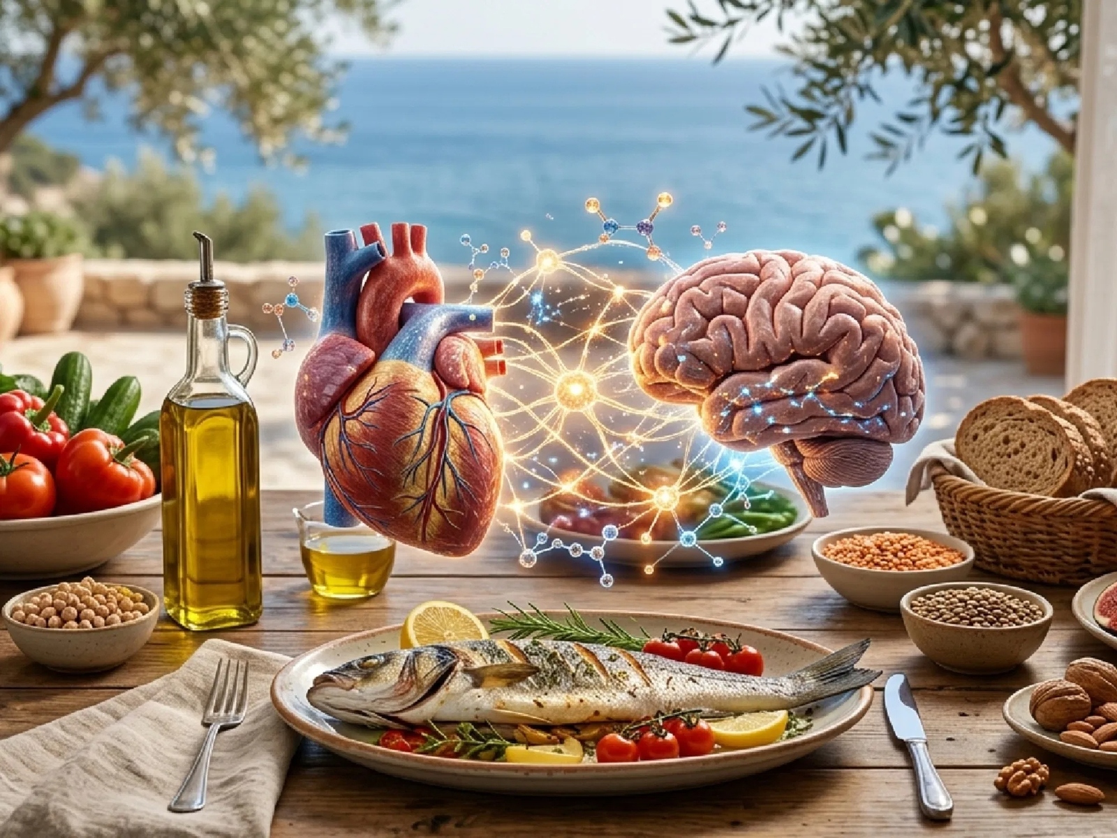 Dieta mediterránea podría activar proteínas que ayudan a proteger el corazón y el cerebro