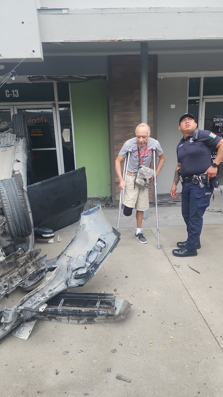 Actividad: Uno de los afectados, recientemente sufrió la amputación de una pierna y continúa en proceso de recuperación.