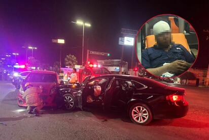 Choque en transitado crucero deja un lesionado y un conductor detenido en Monclova