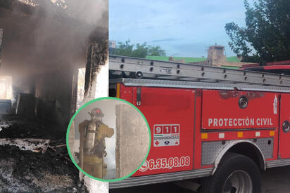 Bomberos sofocan dos incendios en viviendas abandonadas en Monclova