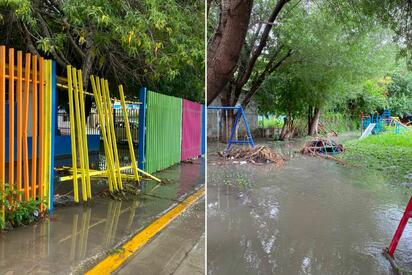 Kínder de colonia Elsa Hernández queda vulnerable a robos y vandalismo tras fuertes lluvias recientes. Una vez más, el Jardín de Niños Célestin Freinet