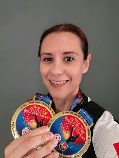 Karateca de Sabinas conquista tres oros en Mundial WUKF
