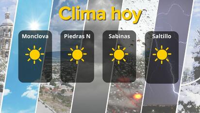 Clima en Coahuila: ambiente soleado y temperaturas de hasta 39°C