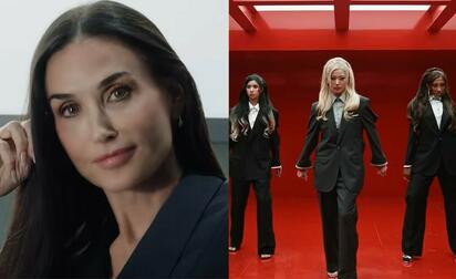 'Pongámonos salvajes': El sorpresivo cameo de Demi Moore con el grupo de K-pop KATSEYE