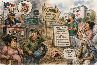Cronos - Caricatura editorial... “La cuna vuelve a casa”
