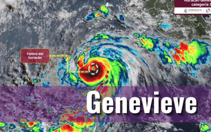 'Genevieve' se intensifica a huracán categoría 3