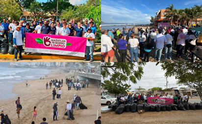 Programa “Mazatlán te quiero limpio” recolecta basura en playas y calles del puerto