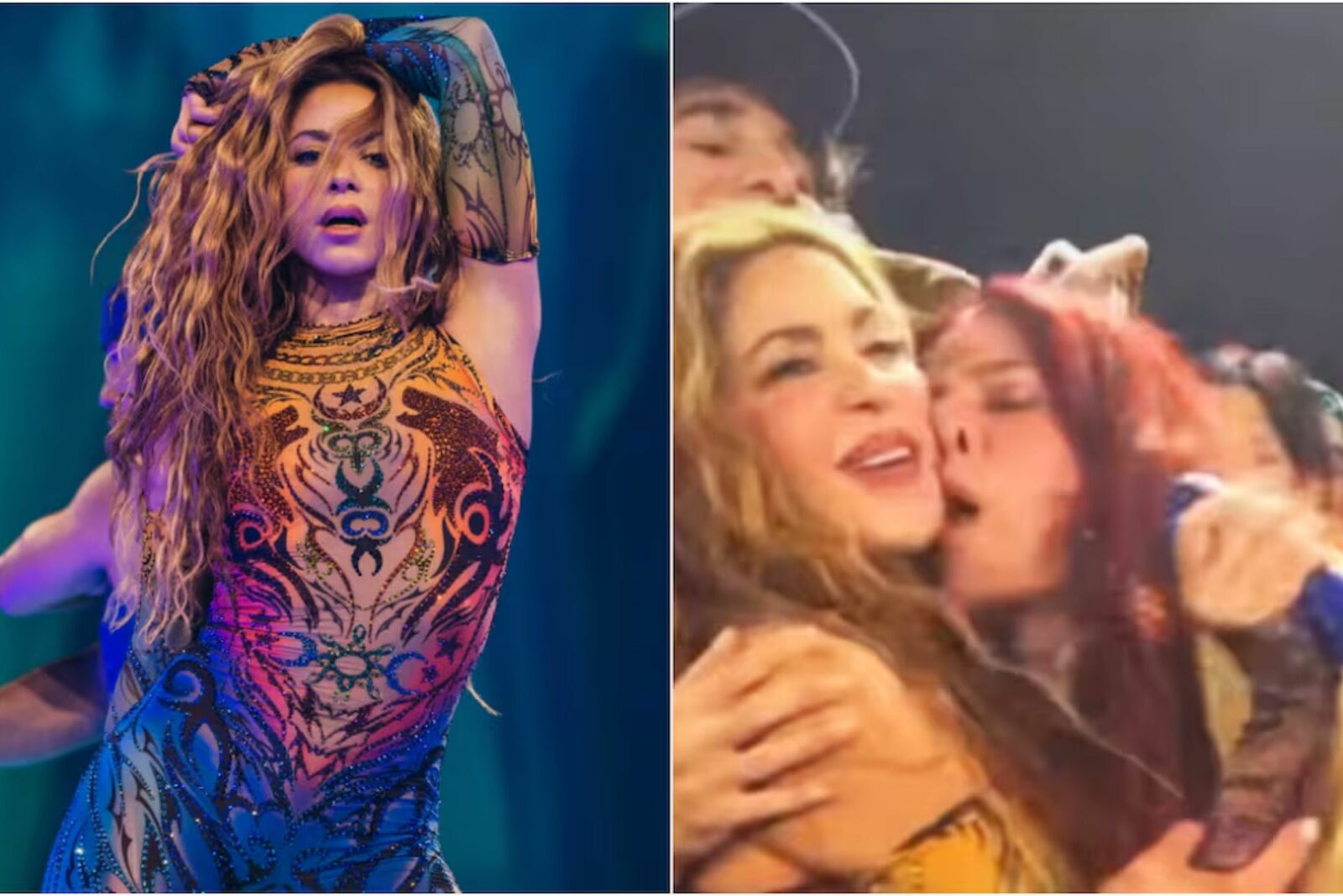 Shakira reacciona al beso inesperado de una fan durante concierto en Estados Unidos