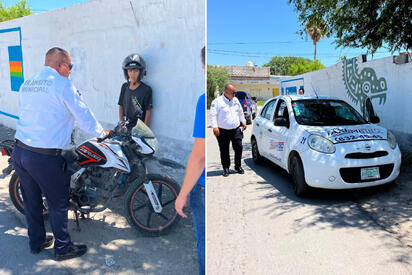 Taxi provoca choque y deja lesionado a motociclista en Monclova