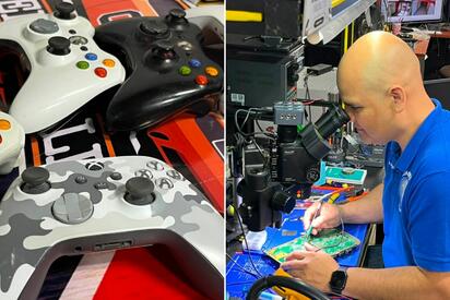 Las consolas que con mayor frecuencia llegan al taller son Xbox, PlayStation 5, PlayStation 4 y Nintendo Switch.  Con el inicio del periodo vacacional,