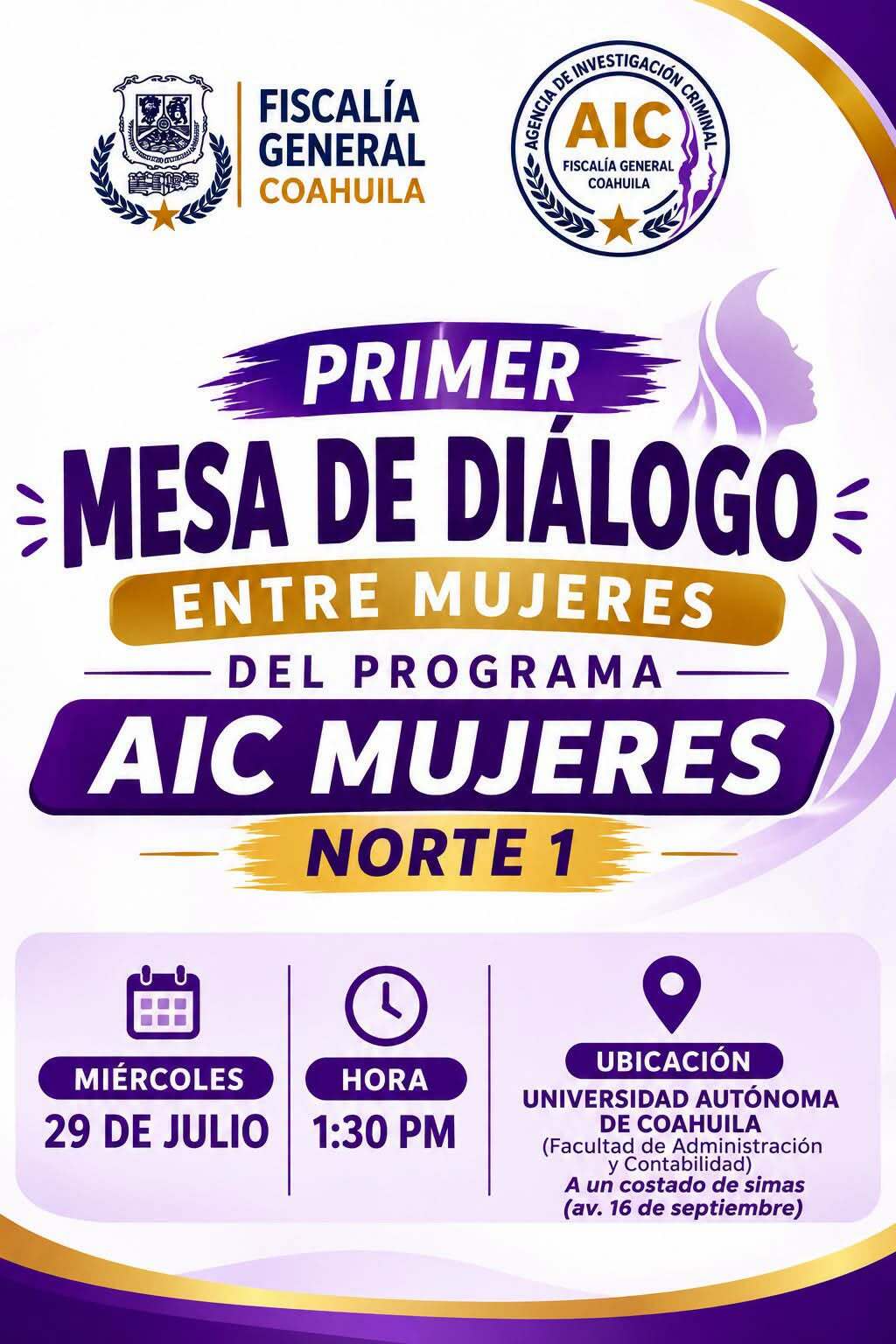 Fiscalía convoca a mujeres de Piedras Negras al programa AIC Mujeres