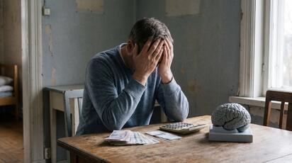 El estrés financiero crónico debilita la salud cerebral desde la mediana edad