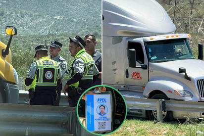 Fallece operador de tráiler tras solicitar auxilio en la carretera Monterrey-Saltillo