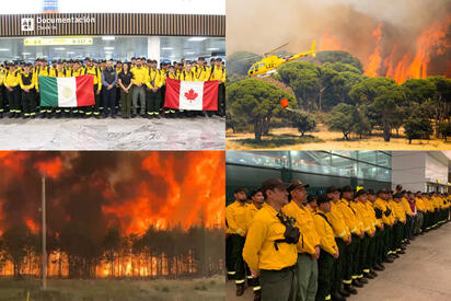Brigadistas mexicanos viajan a Ontario para apoyar emergencia por incendios forestales