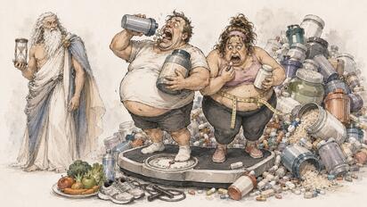 Cronos - Caricatura editorial... “Suplementos contra la báscula”
