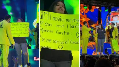 Fan sube al escenario con La Arrolladora tras mensaje viral
