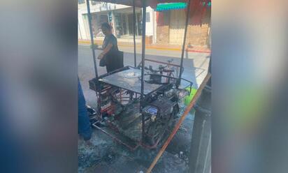 Momentos de terror en Ramos Arizpe: Fuego consume puesto de tacos