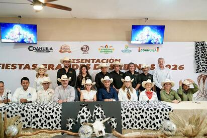 Gobierno de Coahuila presenta las Grandes Fiestas de Sabinas 2026 oficialmente