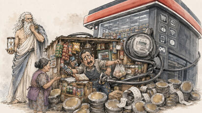Cronos - Caricatura editorial... “El reto de las tienditas de barrio”