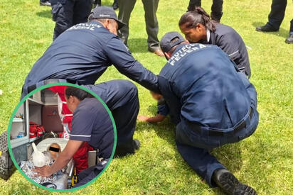 Policía salva la vida de niño de 3 años que cayó a un lago