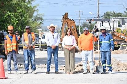 Sari Pérez supervisa obra hídrica en colonia La Sierrita