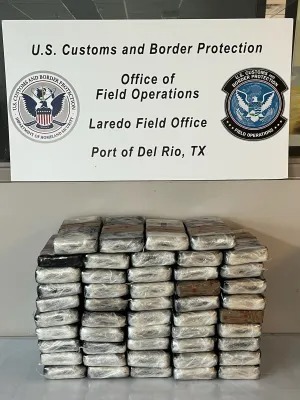 Incautan más de 1.7 millones de dólares en cocaína en cruce fronterizo de Del Río