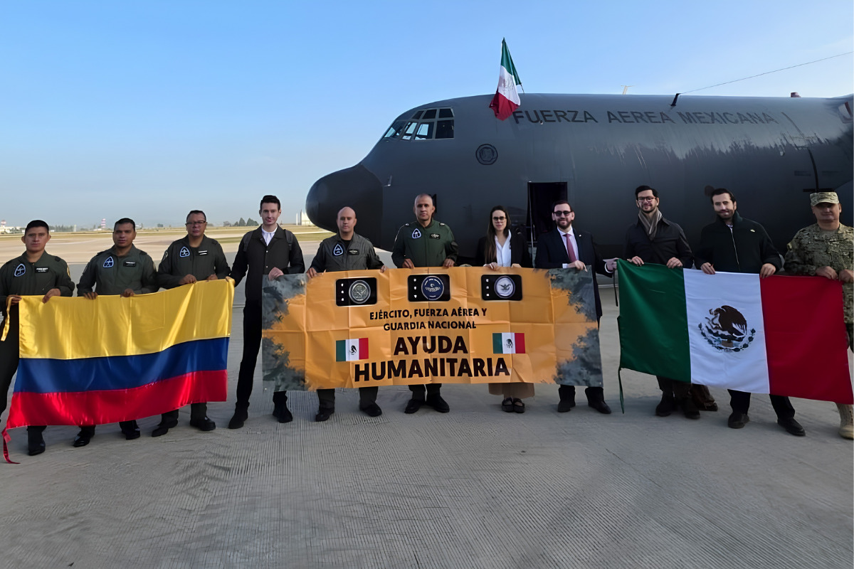 México envía 19.5 toneladas de ayuda a Colombia tras terremoto