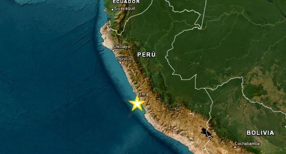 Fuerte sismo de magnitud 7.2 se registra en el sur de Perú