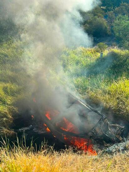 Conductor muere calcinado tras volcar e incendiarse en la Federal 57