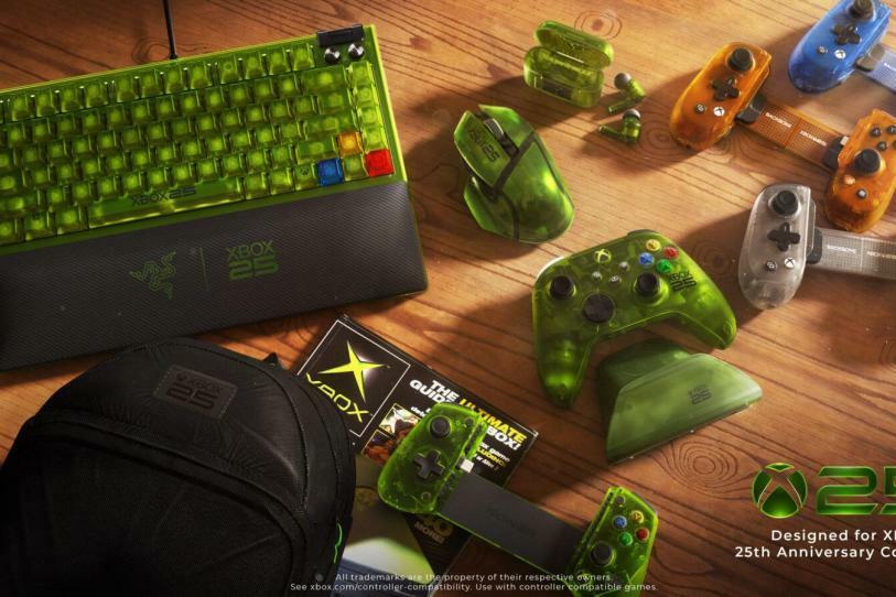 Xbox presenta periféricos edición 25 aniversario en verde translúcido