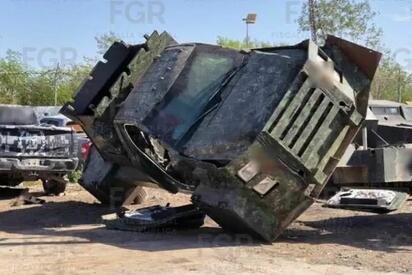 FGR destruye 25 vehículos ‘monstruo’ asegurados en Tamaulipas