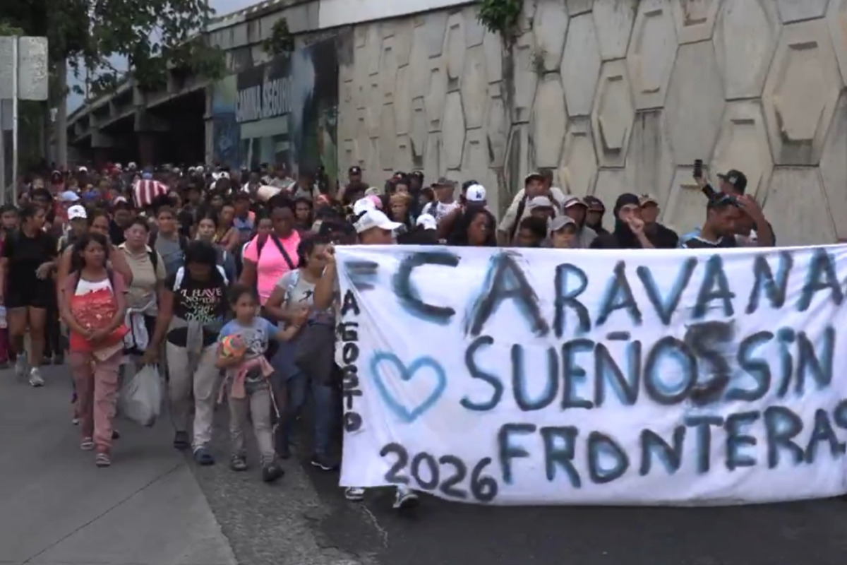 Caravana migrante “Sueños sin fronteras” busca salir de Chiapas