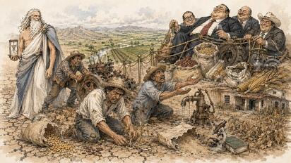 Cronos - Caricatura editorial... “El campo sin apoyo federal”