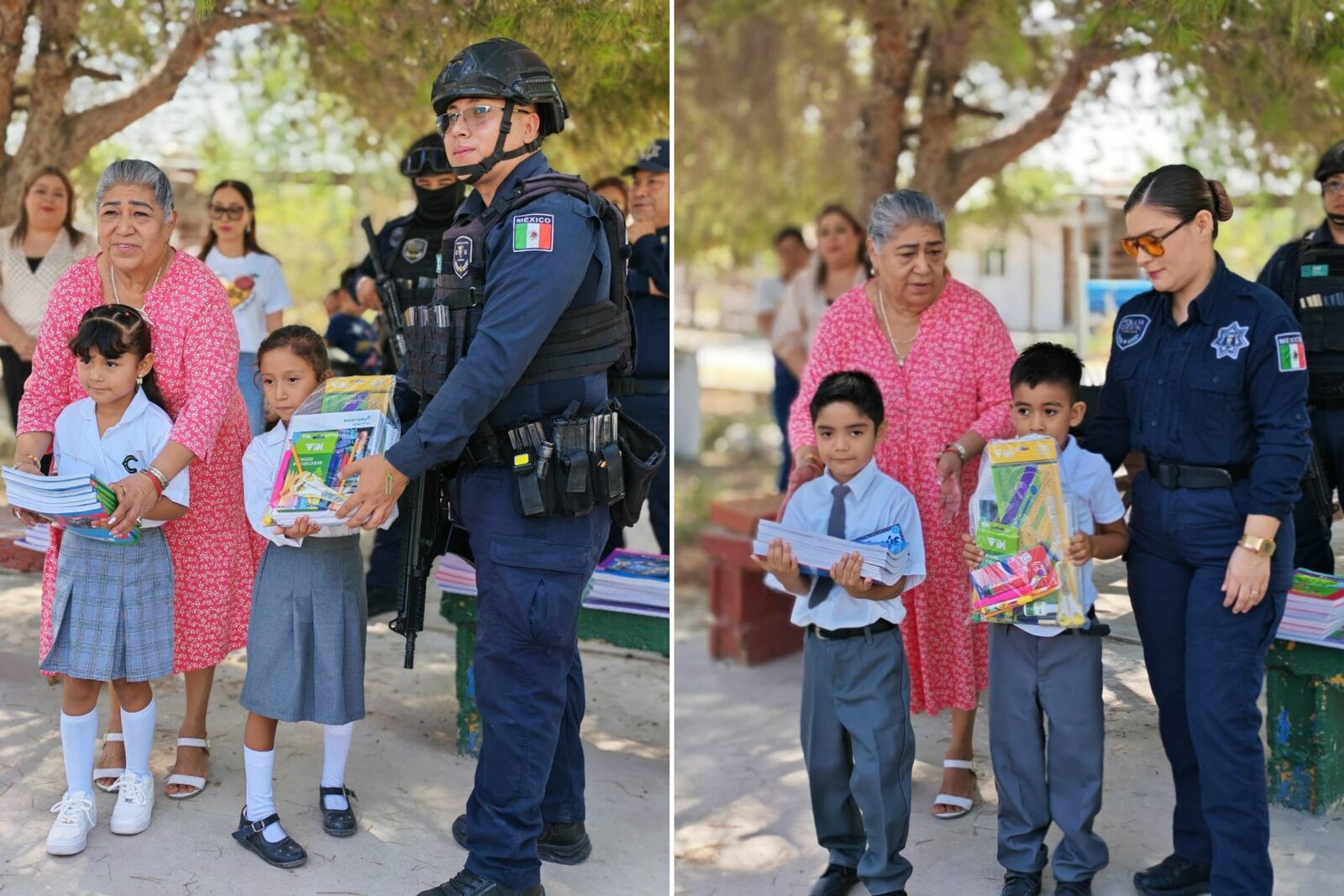 Llevan útiles escolares a estudiantes del ejido Nuevo Poblado Fresnillo